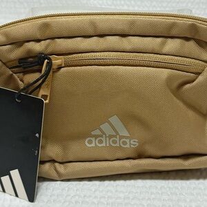 adidas Tan Waist Belt Bag with Front Zip Pocket